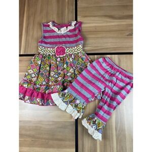 Ruffles by Tutu and Lulu‎ Girls Outfit Set Size 6-7Y Dress & Leggings